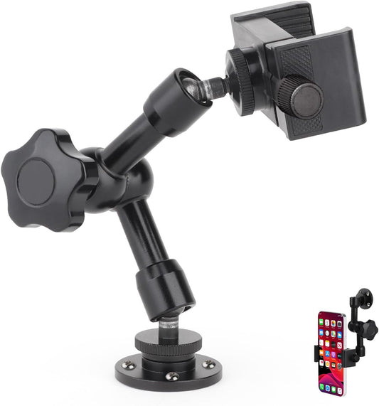Drill Base Truck Phone Stand for 3.5~7.5 inches iPhone/HTC/LG/Nexus/Huawei/Smart Phones, Fit for Truck, Car,Van, Vehicles, 360°Adjustable Aluminum Alloy Mount