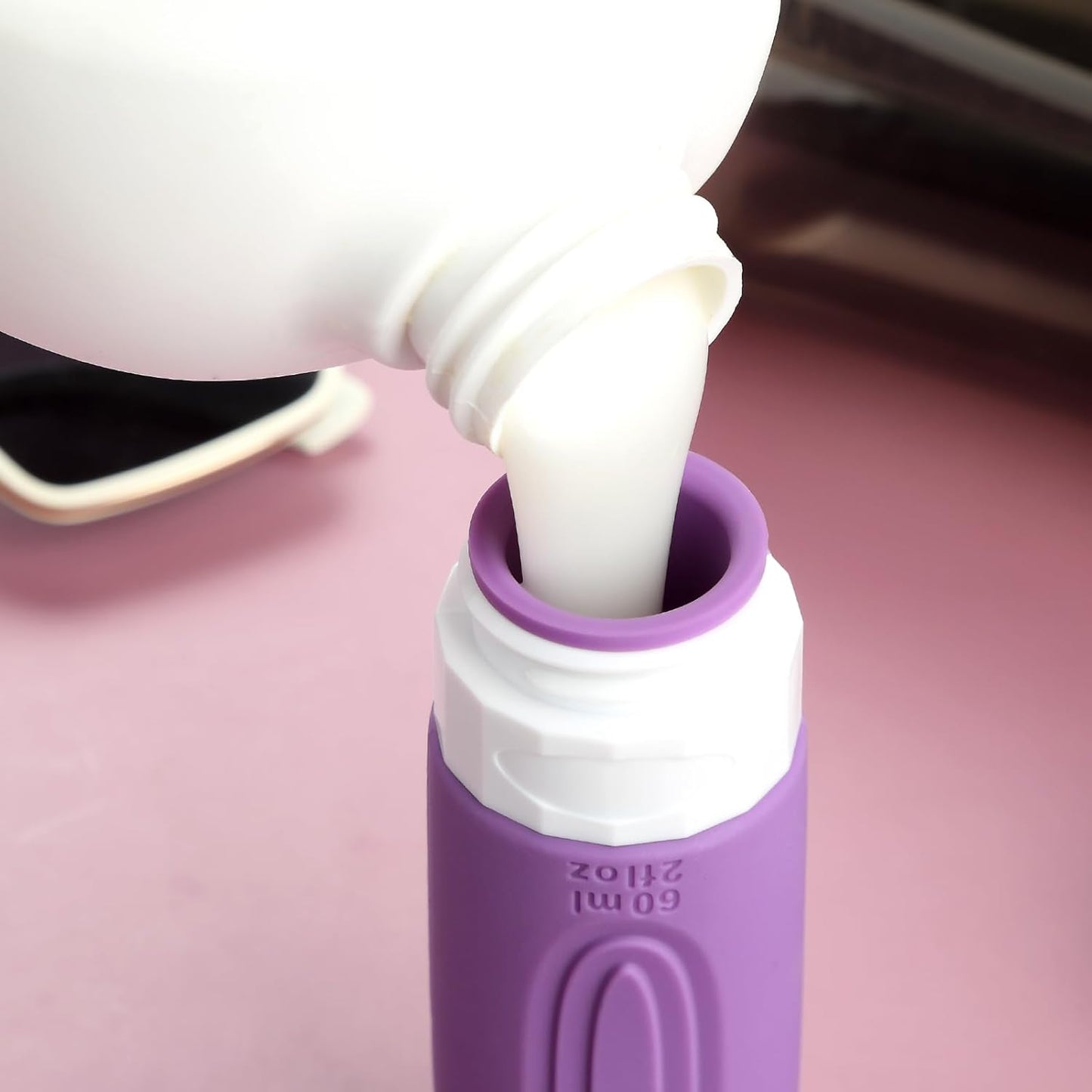 Travel Bottles for Toiletries, Tsa Approved 2oz Travel size Bottles, BPA Free Leak Proof Travels Toiletry Containers, Traveler Accessories with Toiletry Bag for Shampoo Liquid (4 Pack)