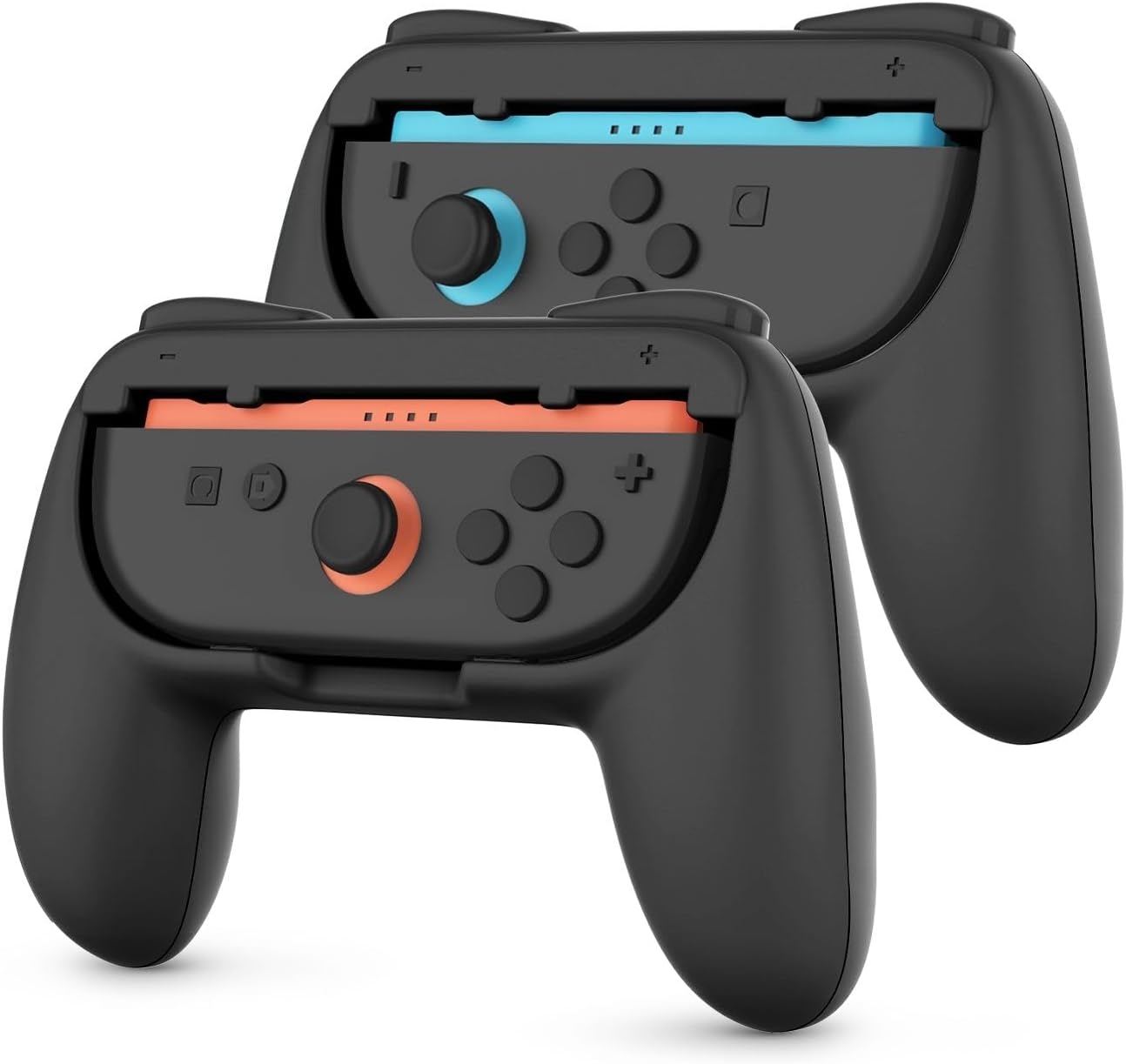 TNP JoyCon 2 Grips for Nintendo Switch 2 2025 - Ergonomic Joy Con Grip Handle Kit - Comfortable Anti-Slip Controller Kit Accessory for Nintendo Switch 2 New Gen Joy-Con Controller, 2 Pack, Black