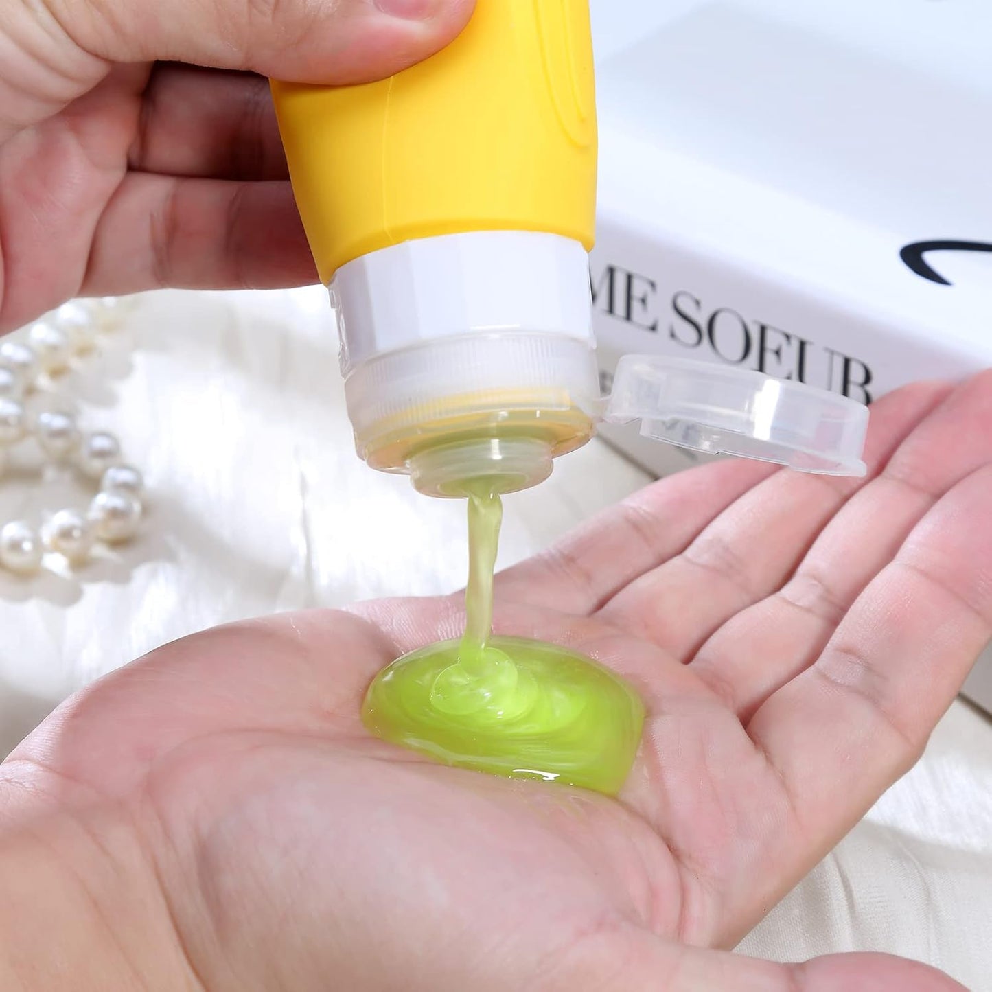 Travel Bottles for Toiletries, Tsa Approved 3oz Travel Size Containers BPA Free Leak Proof Refillable Liquid Silicone Squeezable Travel Accessories for Shampoo Conditioner Lotion (4 Pack)