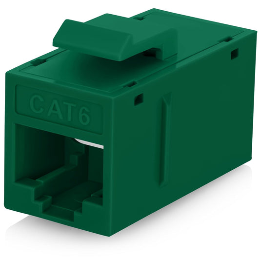 Everest RJ45 CAT6 Keystone Coupler in Green (48-Pack) - RJ45 Coupler - Cat6 Keystone Jacks
