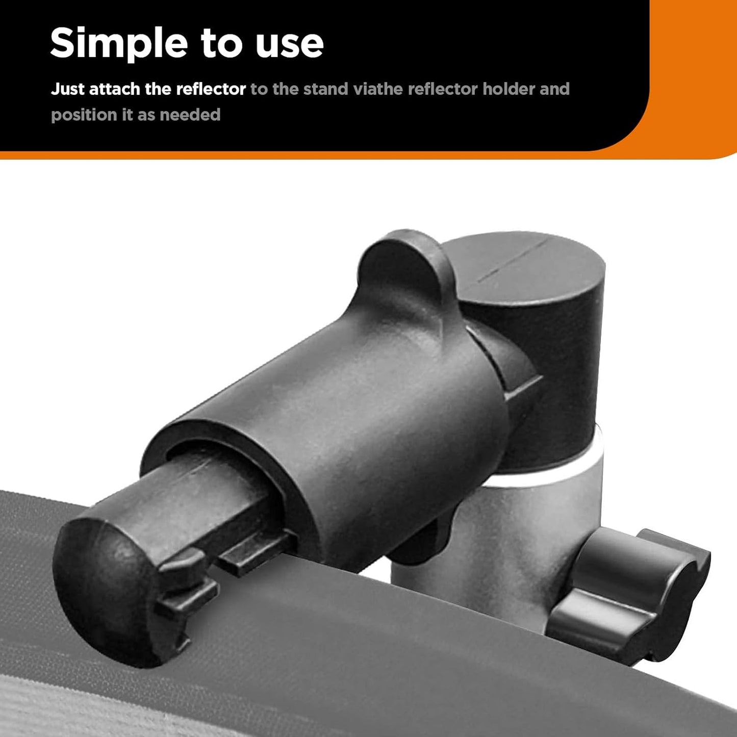 2 Pack Reflector Holder Clips,Backdrop Clamp,Photography Studio Reflector Disc Holder Clip Positioning Clamp Mount Adapter for Light Stand with 5/8" Stud