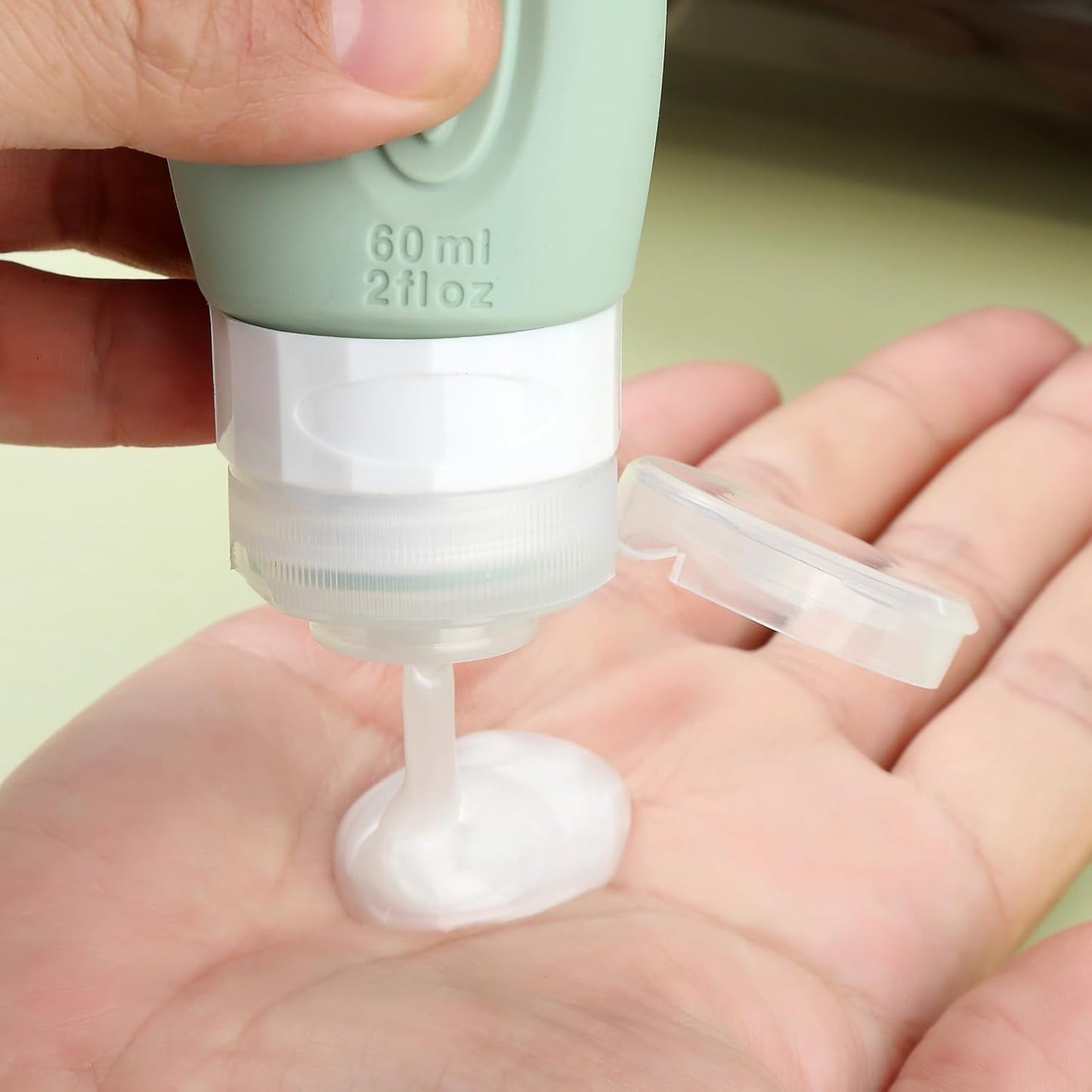 Travel Bottles for Toiletries, Tsa Approved 2oz Travel size Bottles, BPA Free Leak Proof Travels Toiletry Containers, Traveler Accessories with Toiletry Bag for Shampoo Liquid (4 Pack)