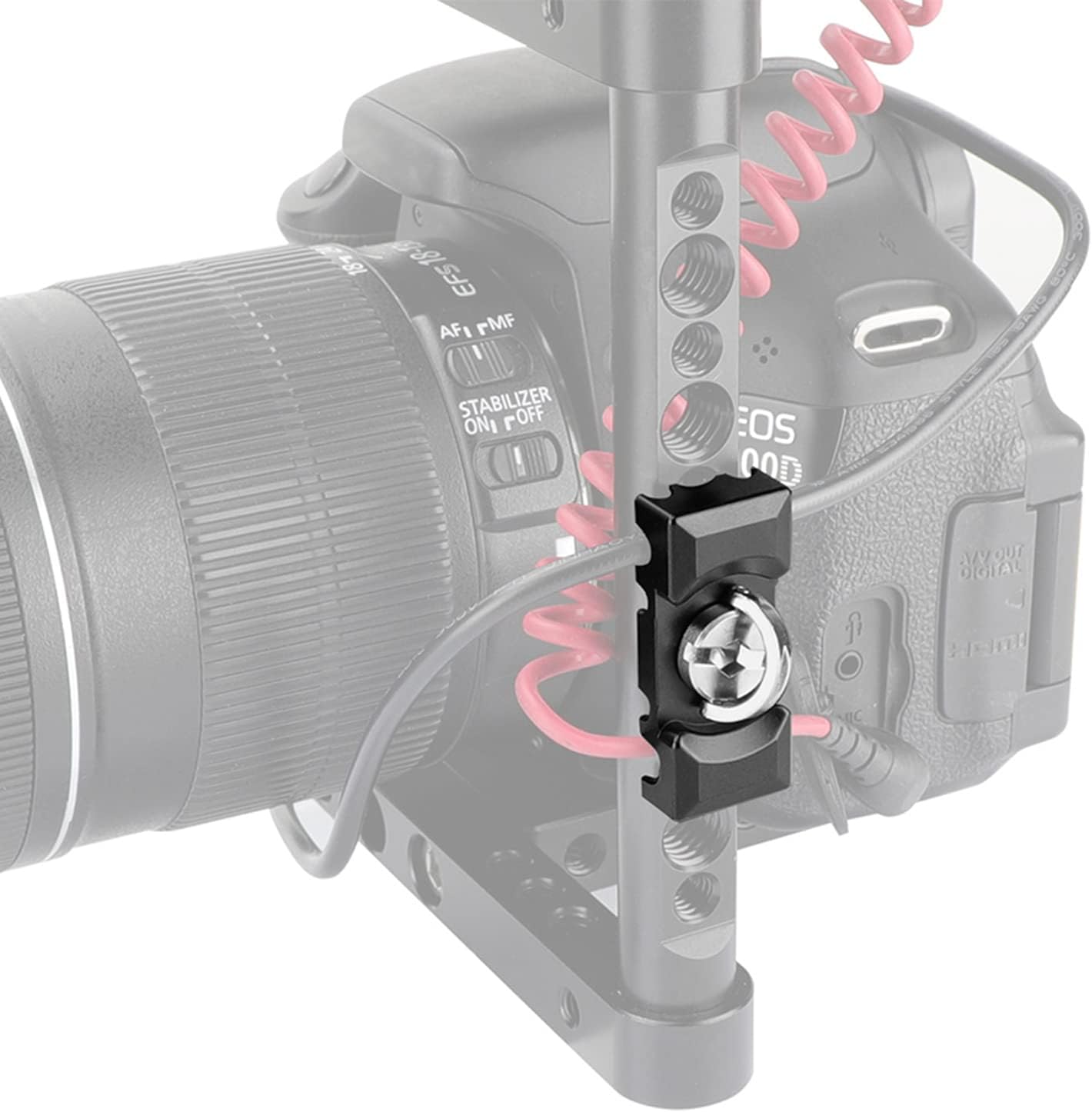 CAMVATE Camera Cable Clamp with 1/4"-20 Screw for DSLR Camera Digital Cable Lock Clip Clamp Protector - 3348