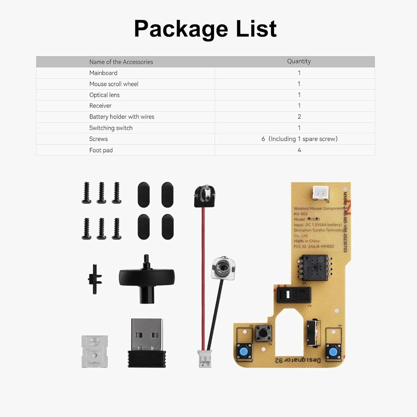 for Bambu Lab Original Makerworld MH002 3D Printed Wireless Mouse Model Components DIY Creative Models-Compatible with Bambulab P1P/P1S,A1/A1 Mini,X1/X1C/X1E