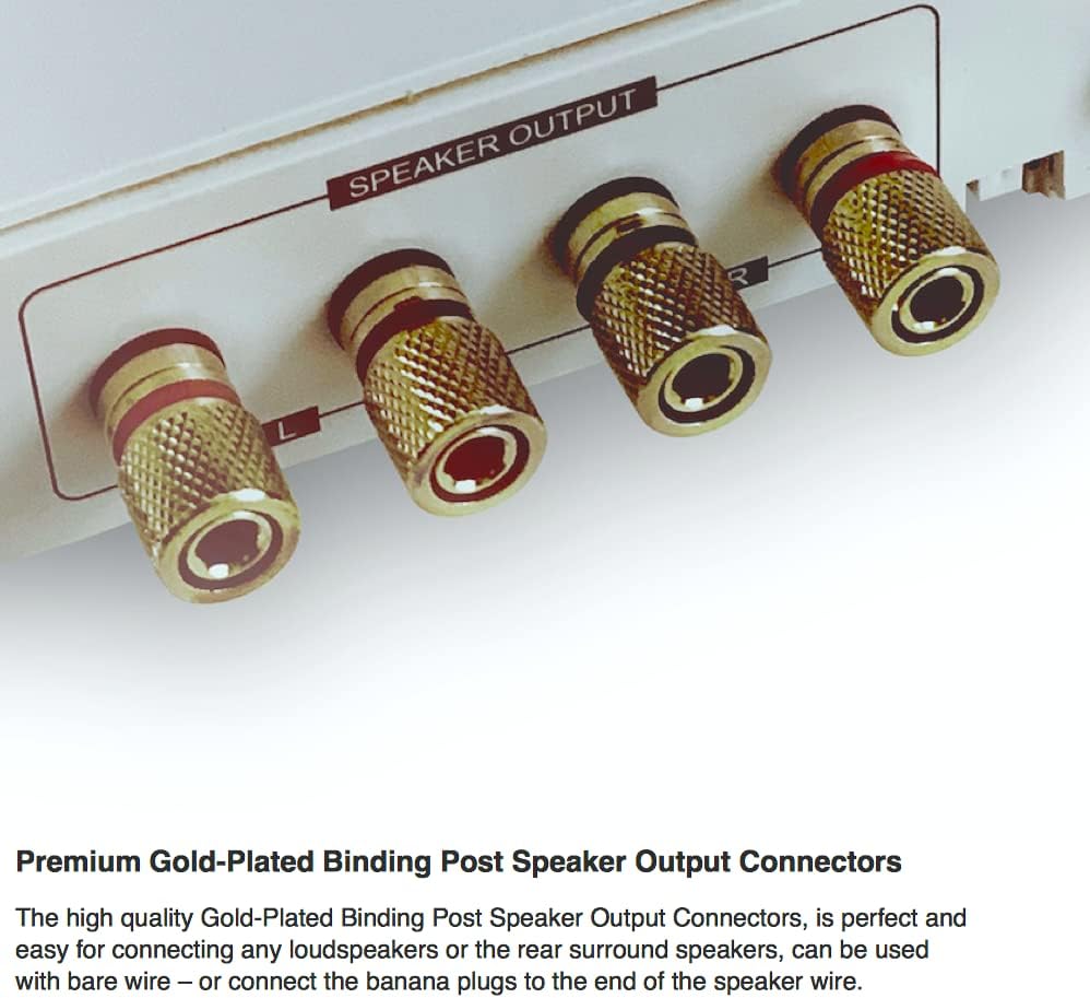 WSA-5RP Wireless Surround Sound Rear Speakers Kit with 2 x 50W Amplifier Built-in, 5.2G / 5.8GHz Dual Band Selectable, Total 106 RF Channel Auto Switching