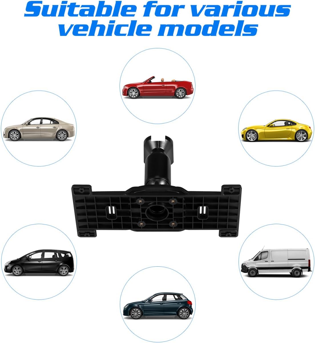 DOITOOL Rear View Mirror Back Plate Panel Dash Cam Mirror Mounting Bracket Arm Car Rear View Camera Install Kit for 5.5" - 12" Car SUV Dash Cams (Mounting Hole Diameter: 1.18inch