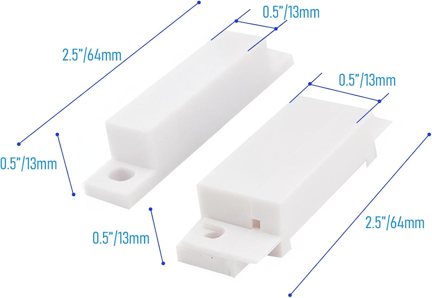 Magnetic Reed Switch Wired Surface Mount Normally Open/Closed NC/NO Contact Sensor Alarm Magnetic Door Switch with 3 Wires, PVC, MC-31