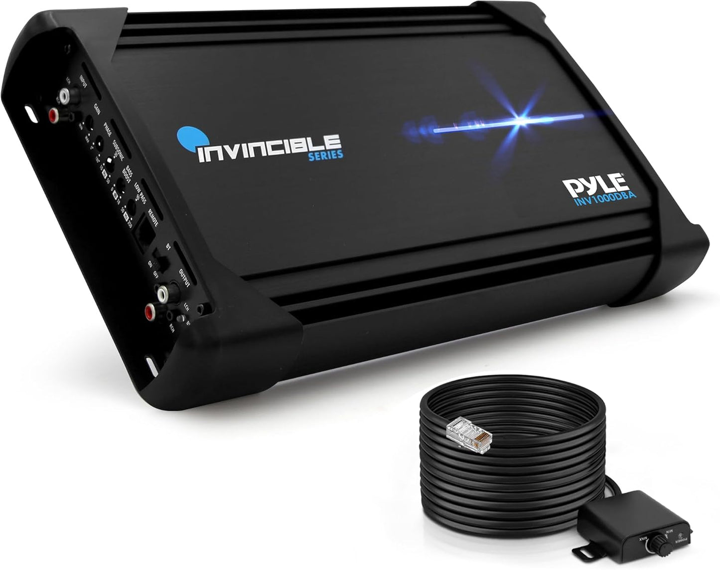 Pyle 1Channel 2000W Class D Car Audio System Amplifier, 14"Invincible Monoblock Series Amp, Advanced Protection Circuitry, PWM Power Supply, 5-Way Protection, Lightweight & Compact Design, LPF Control