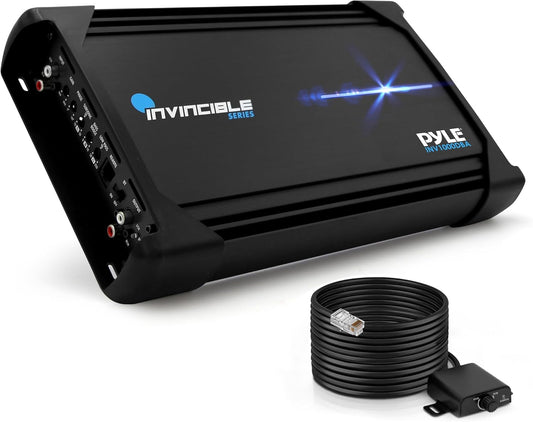 Pyle 1Channel 2000W Class D Car Audio System Amplifier, 14"Invincible Monoblock Series Amp, Advanced Protection Circuitry, PWM Power Supply, 5-Way Protection, Lightweight & Compact Design, LPF Control