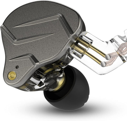 KZ ZSN Pro Dual Drivers 1BA 1DD in Ear Earphones HiFi Power Bass Earbuds Headphones High Clarity Sound Wired Earphones with Detachable Cable for Audiophile Musician