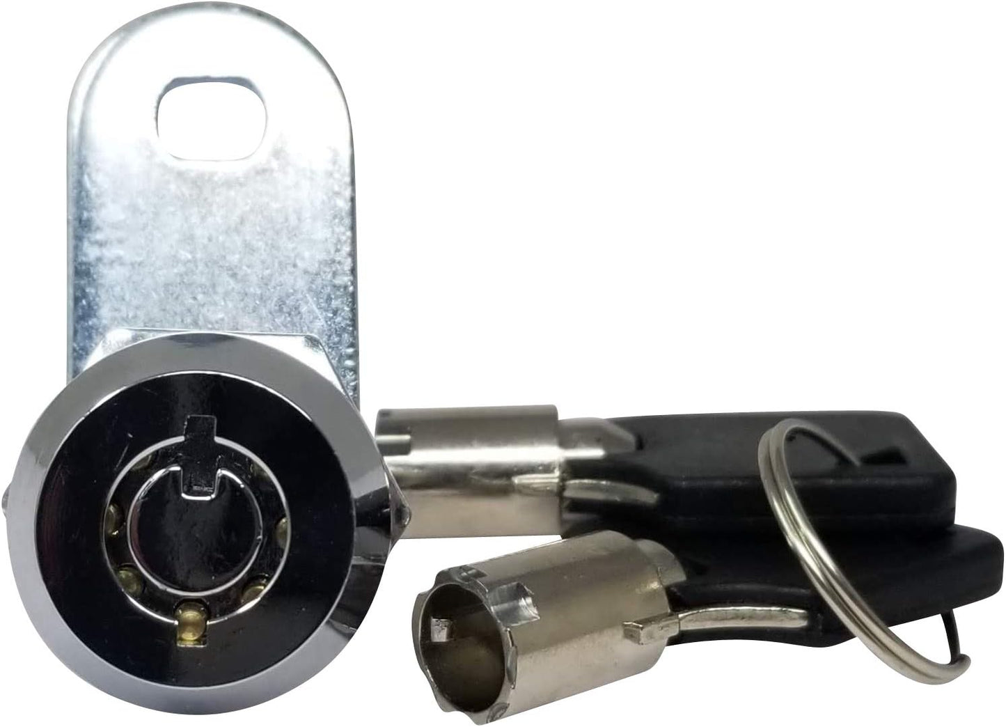 Admiral Locks Tubular Cam Lock, Keyed Alike Removable Key RV Compartment Storage Lock Cabinet Locks (Chrome Pack of 1, 5/8" 180°)