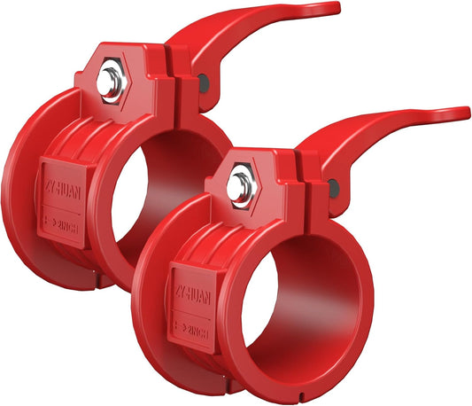 Olympic Barbell Clamps 2 inch Adjustable Barbell Clips Quick Release Pair of Locking Weight Clips for Bars
