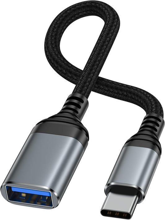 USB C to USB 3.0 Adapter,Type C Male to USB Female OTG Cable 5Gbps Data Transfer for iPhone 16 Pro Max/16 Pro/16 Plus/16e/16/15,iPad,Samsung Galaxy S25 Edge/S25 Ultra/S24/S23/A36/A16,Google Pixel 9a 9