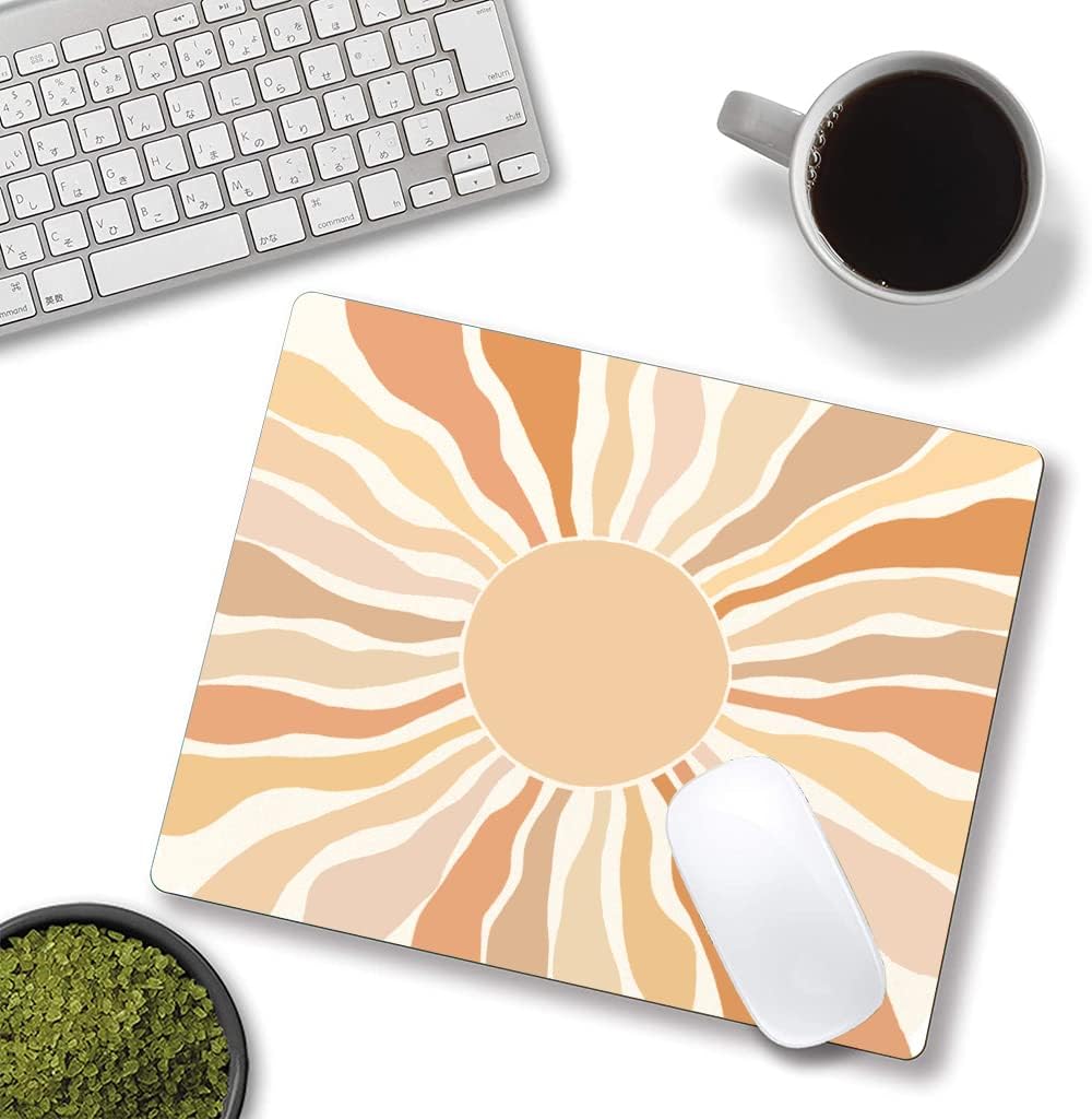Mouse Pad, Modern Abstract Mouse Pad, Waterproof Mouse Mat Square Boho Mousepad Non-Slip Rubber Base Computer Mouse Pads for Office Laptop