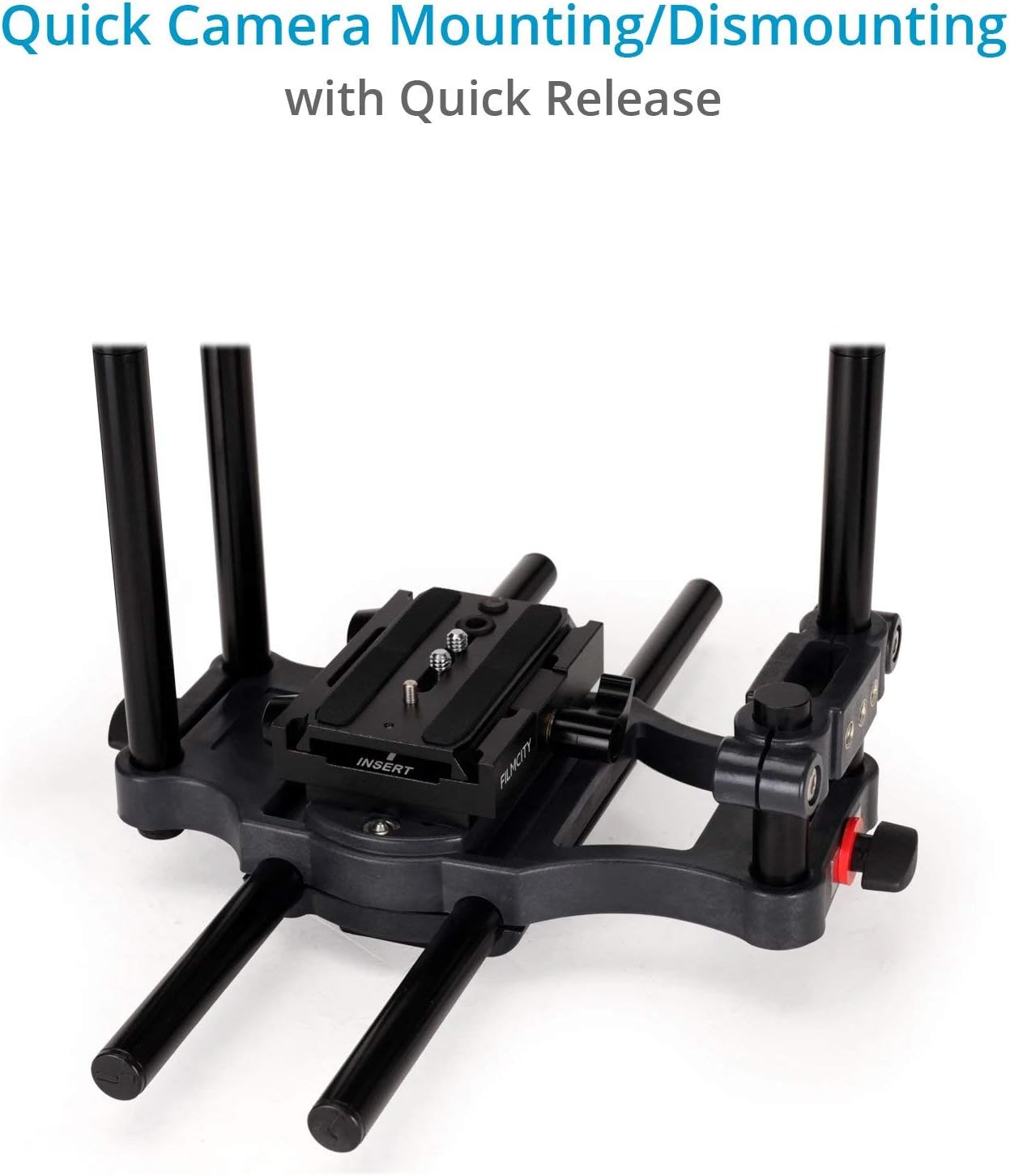 Power DSLR Camera Cage with MB-600 Matte Box Combo Kit. 4x4 Filter Holders, Lenses up to 95mm Diameter, Supports 15mm Rods. for DSLR/DSLM Handheld Camera. (FC-CTH-01)