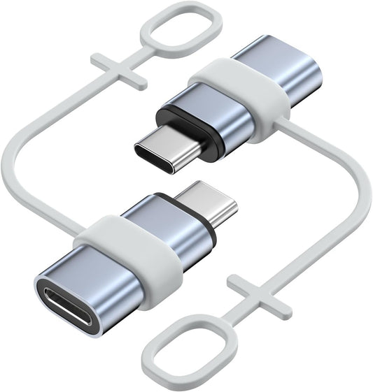 MoKo Lightning Female to USB C Male Adapter 2Pack, USB-C Lightning Adapter for iPhone Air 17 16 15 Pro Max Plus, iPad Pro/Air, Galaxy, iPhone to USB C Adapter for Data Sync, NOT for Audio/OTG, Gray