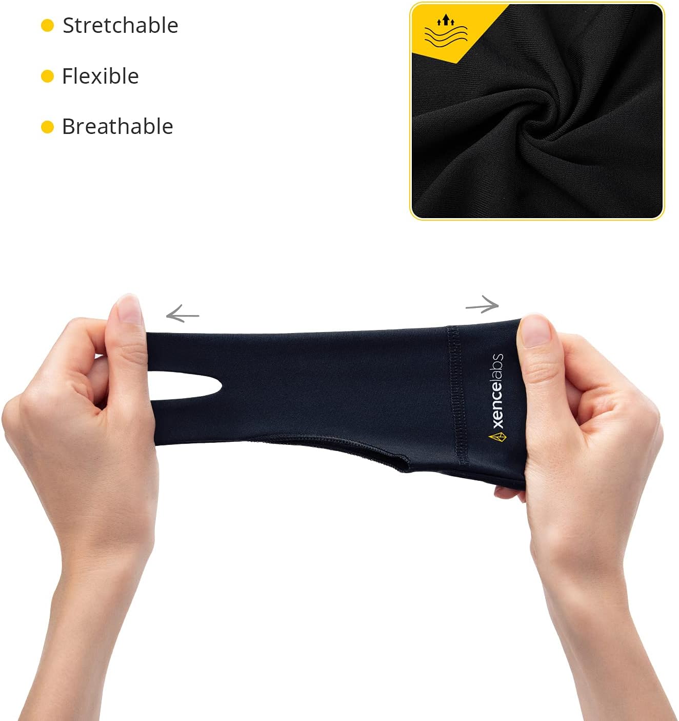 XENCELABS Drawing Glove, Breathable Artist Glove for Drawing Tablet, Two Fingers for Left Right Hand Black Size L