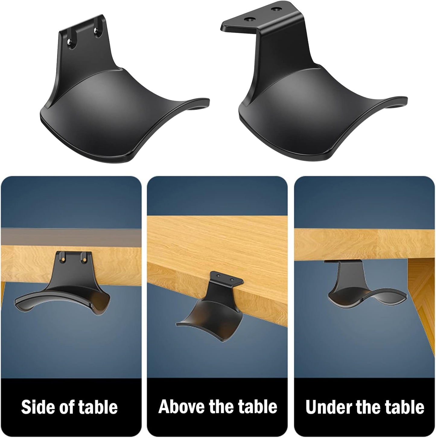 2-Pack Never Fall Headphone Hooks Hanger Wall Mount, Headset Holder Stand for Universal Gaming Headset Airpods Max Sony Bose Beats, Strong Adhesive by Screws