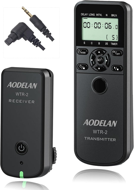 Compatible with Canon Wireless Shutter Remote - Intervalometer and Timer (EOS R5, 10D, 6D, 1D, 1Ds, 1D Mark IV, 1D Mark II)