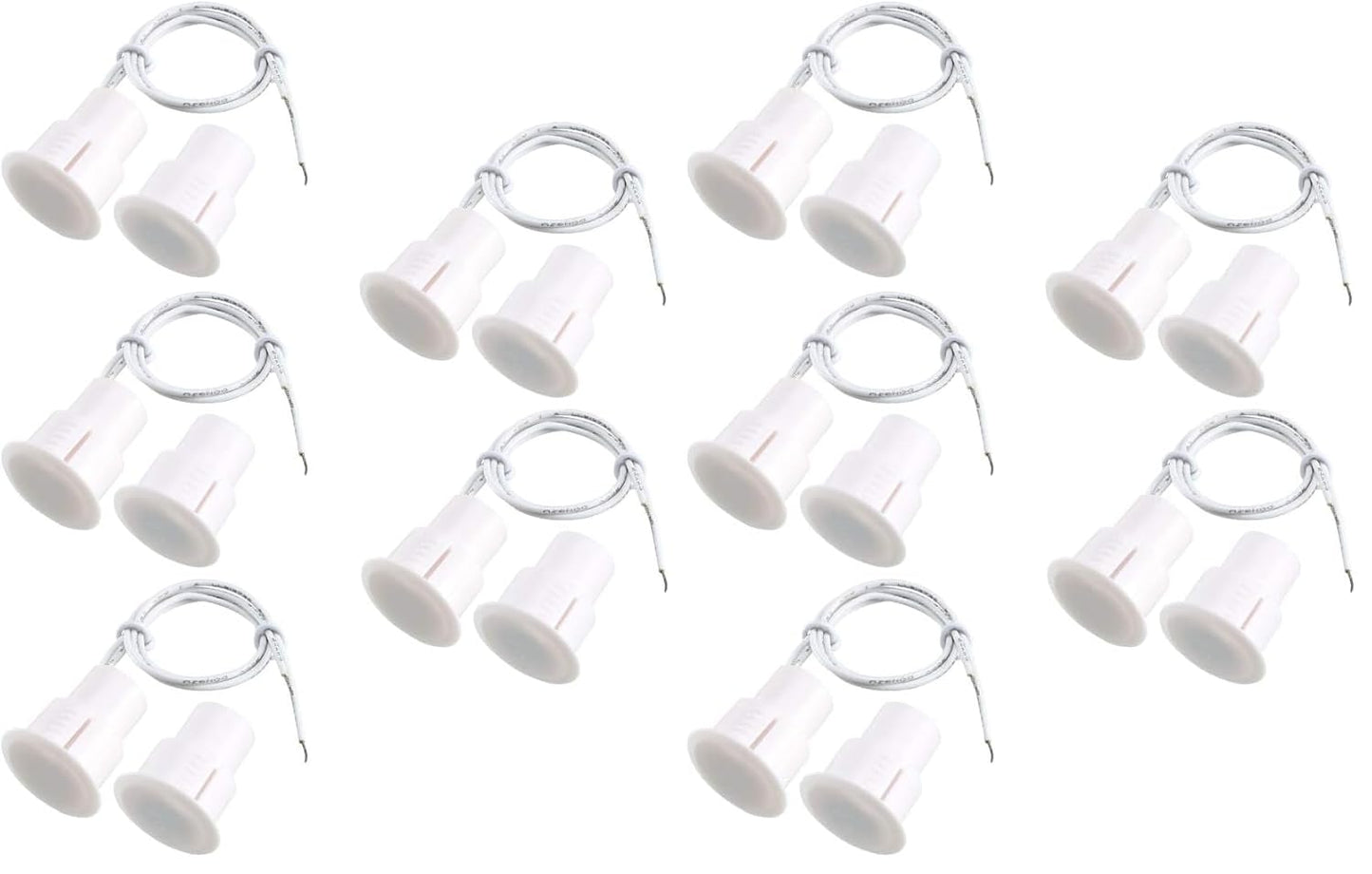 Magnetic Reed Switch RC-36 NC Recessed Wired Window Door Contact Sensor for Home Security and Burglar Alarm Systems 5 Pcs (Pack of 2)