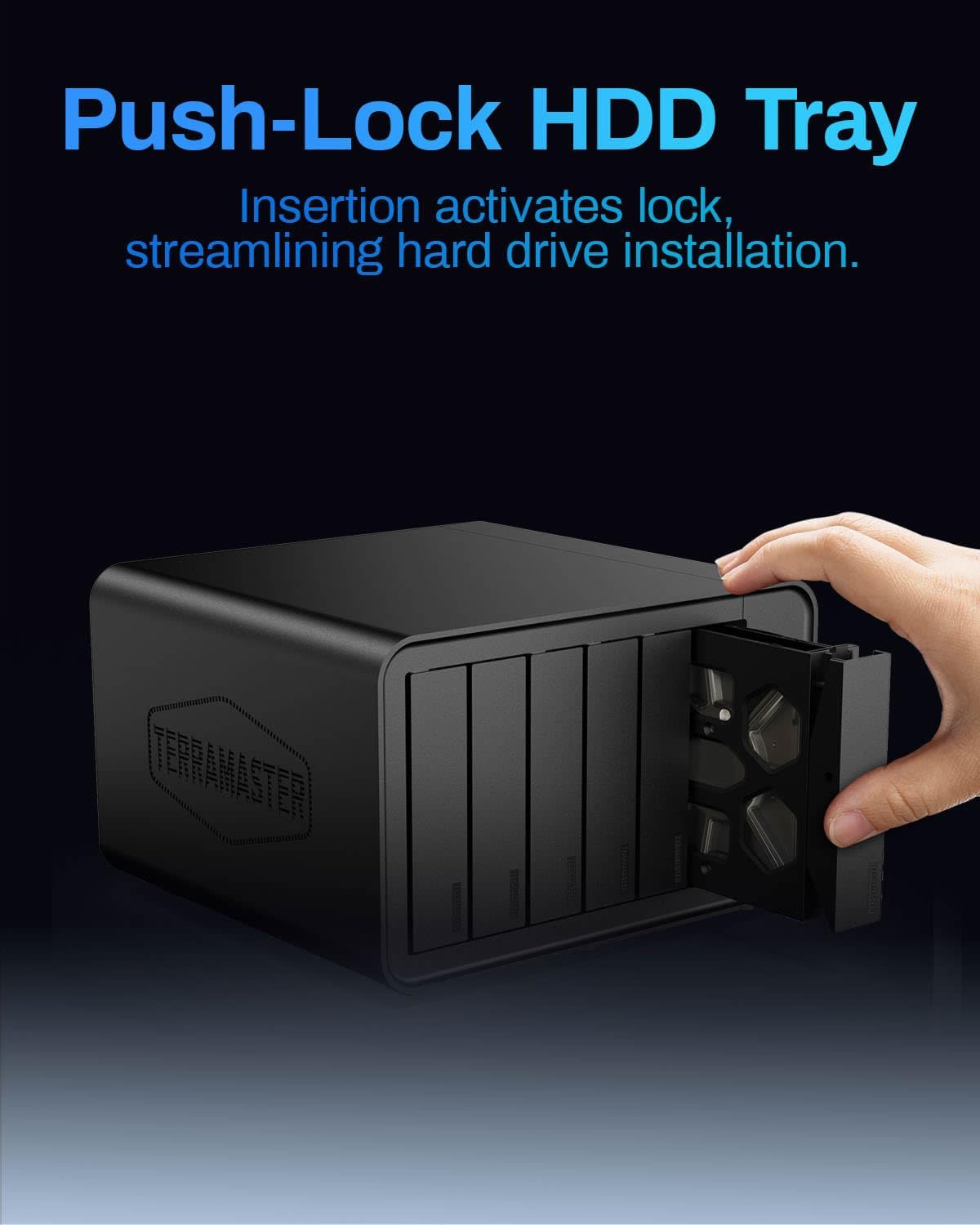 TERRAMASTER F6-424 NAS Storage 6Bay - N95 Quad-Core CPU, 8GB DDR5 RAM, Dual 2.5GbE Ports, Network Attached Storage with High Performance (Diskless)