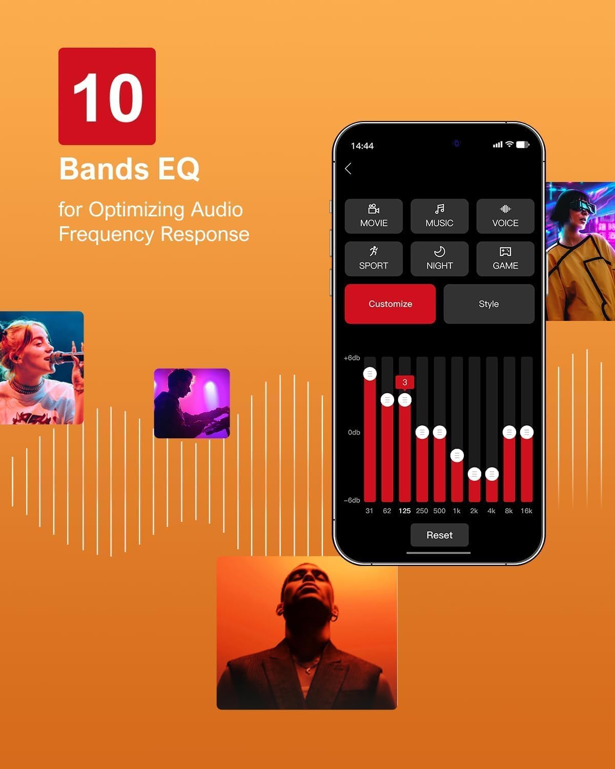 ULTIMEA 2.1ch Compact Sound Bar for TV, Built-in Subwoofer, APP Control, Peak Power 120W, All-in-one PC Sound bar for Game, 16 Inches Bluetooth 5.3 TV Sound Bar, Opt/AUX/Wall Mount, Solo B30 Pro