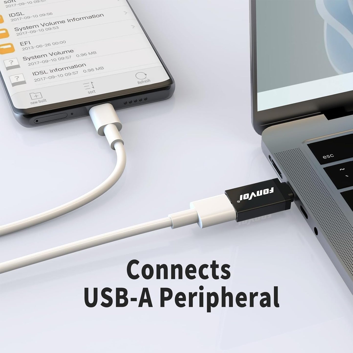 USB C to USB Adapter[4-Park], USB Type C Male to USB 3.0 Female OTG Adapter Compatible with MacBook Pro,Chromebook,Pixelbook,Microsoft,Samsung Galaxy S8 9 10 20 21 S22 Ultra Plus Note (Black)