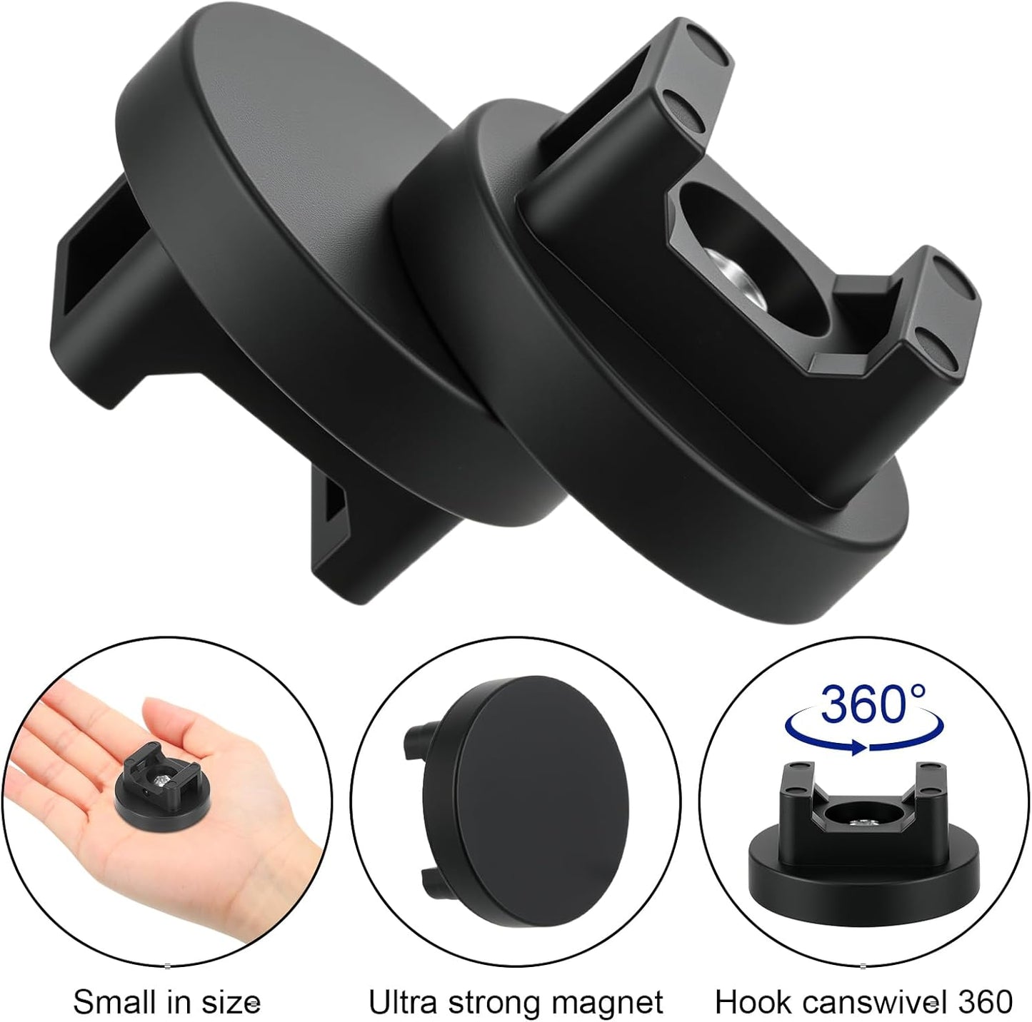 Yookeer Magnetic Zip Tie Mount Base Black Magnetic Cable Clips Wire Holder Multipurpose Cable Ties Management Base Electrical Supplies for Wire