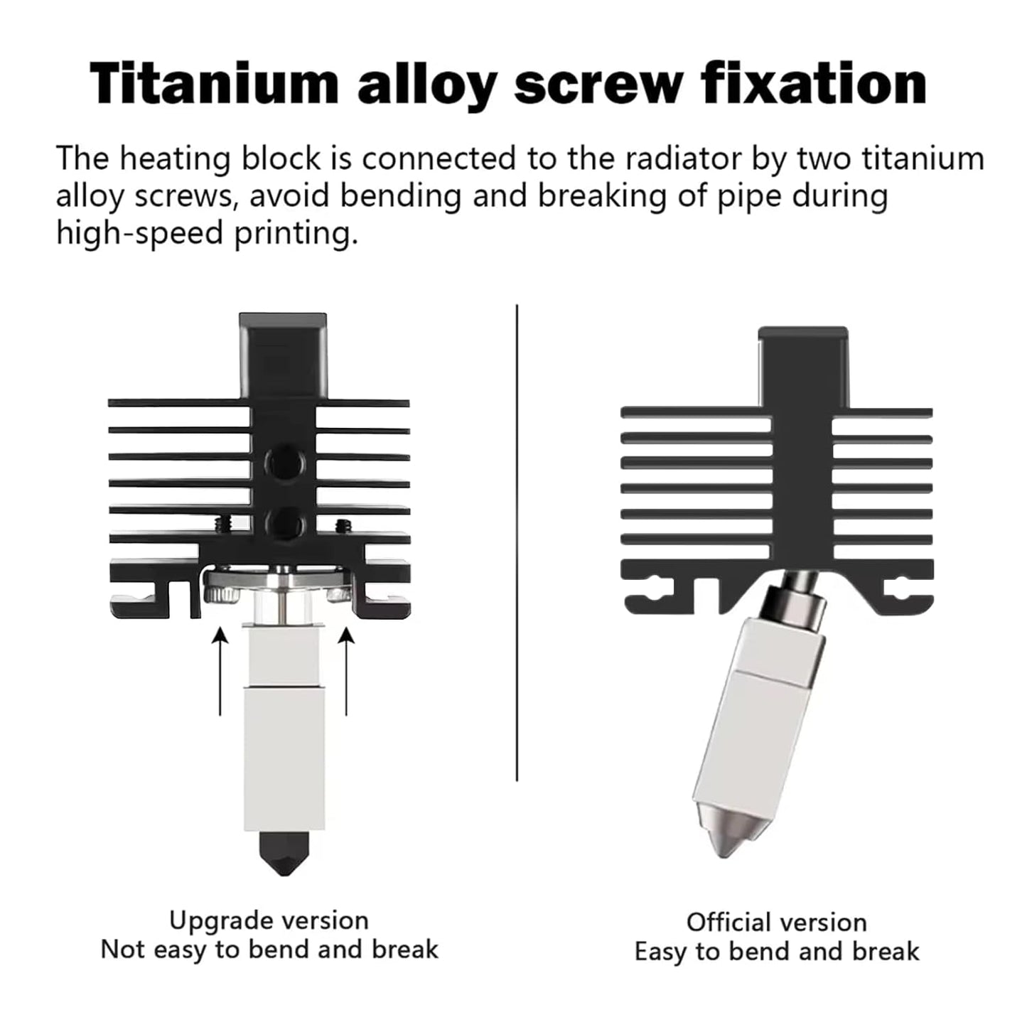 JUUPINE Upgraded Bambu Lab Hotend kit for Bambu Lab P1P/P1S 3D Printer,24V 60W Ceramic Heater HotEnd Kit with Removable Hardened Steel 0.4mm Nozzle for Bambu Labs P1 Series 3D Printers