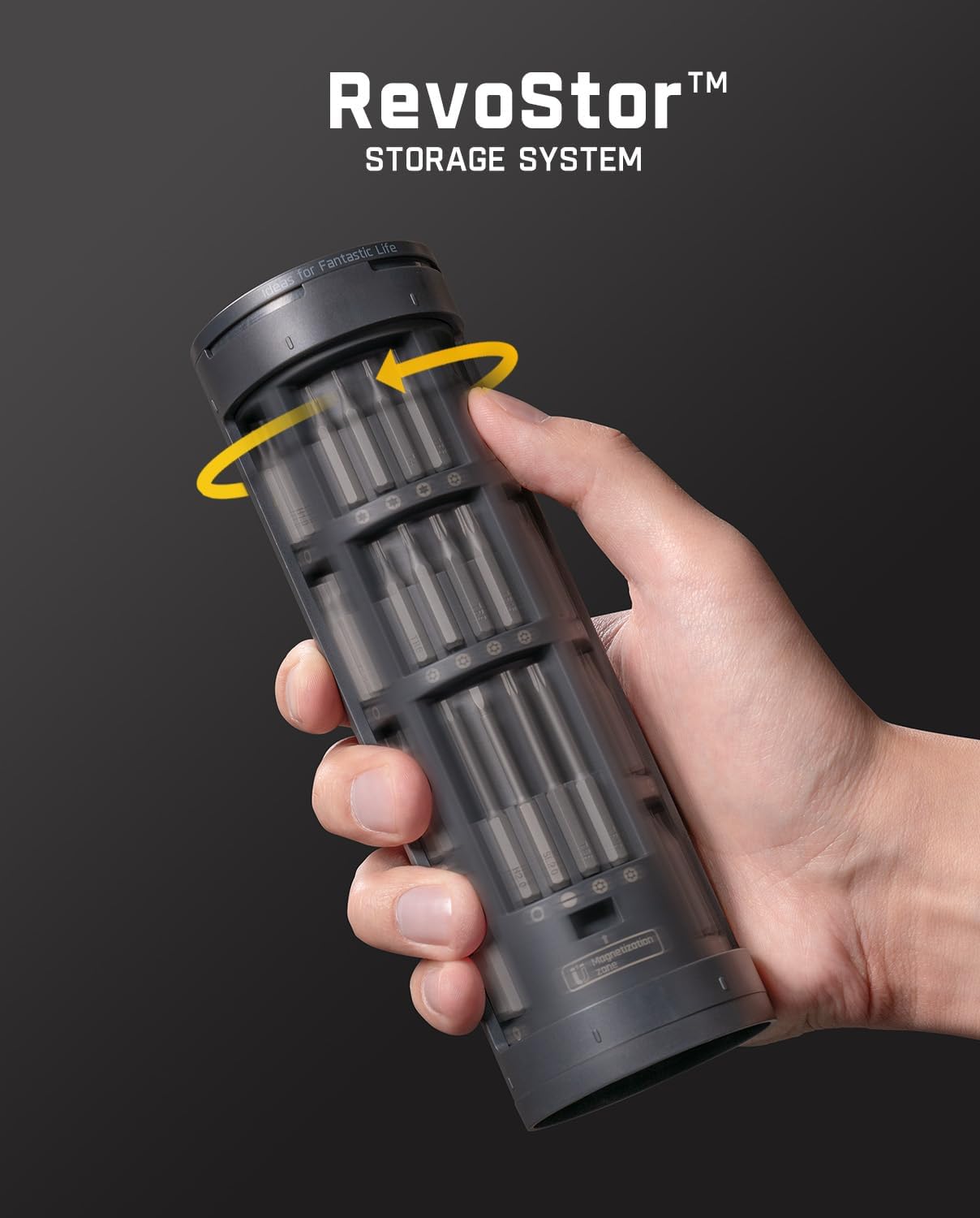 Fanttik E2 Ultra Mini Electric Screwdriver, Cordless Screwdriver, Max 0.6N.m, 50 Magnetic Bits, 5/32'' Hex, Magnetic Storage, Repair Tool for Electronics, Camera, Laptop, and PC Build (Grey)