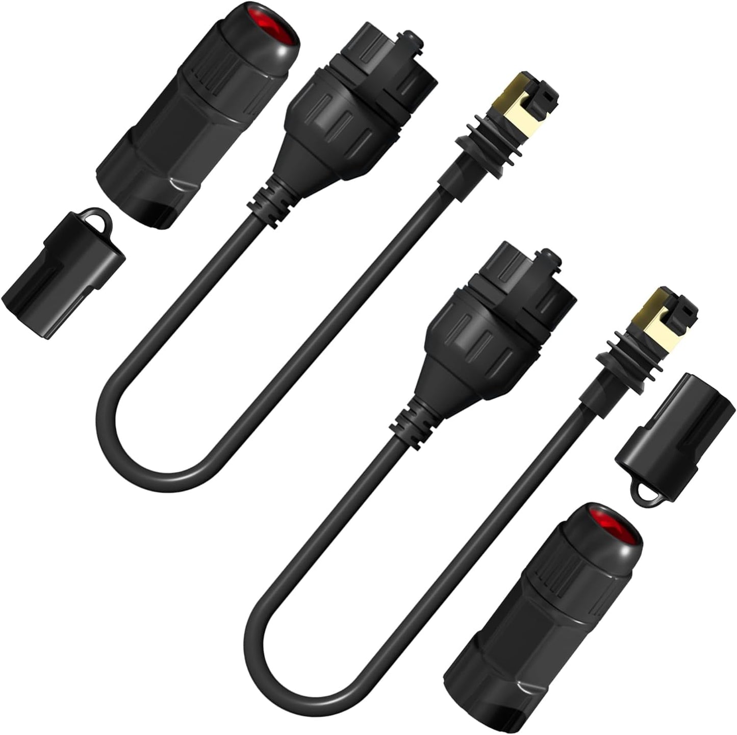 Starlink Ethernet Adapter Gen 3/Mini, Starlink Cable SPX to RJ45 Adapter for Standard V3/Mini Dish and Router Black (2PCS)