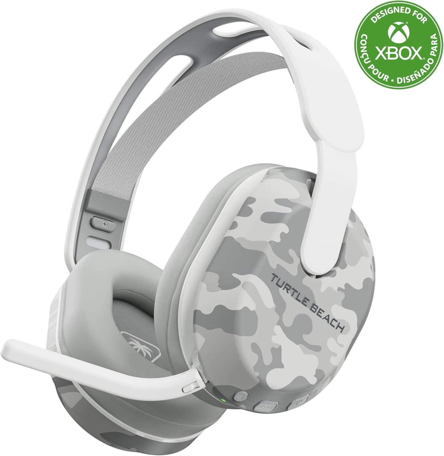 Turtle Beach Stealth 500 Wireless Gaming Headset Licensed for Xbox Series X|S, Compatible with Xbox One, Bluetooth, PC, Mobile, 40 Hr Battery, Memory Foam Cushions, Flip-to-Mute Mic – Arctic Camo