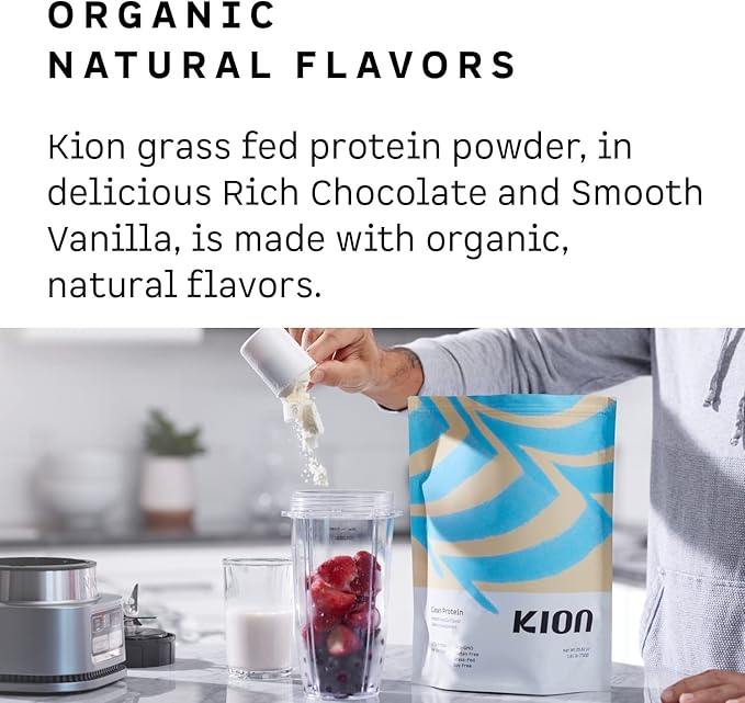 Kion Clean Protein | Grass-Fed & Pasture-Raised Whey Isolate Protein Powder | Rich Chocolate | 30 Servings