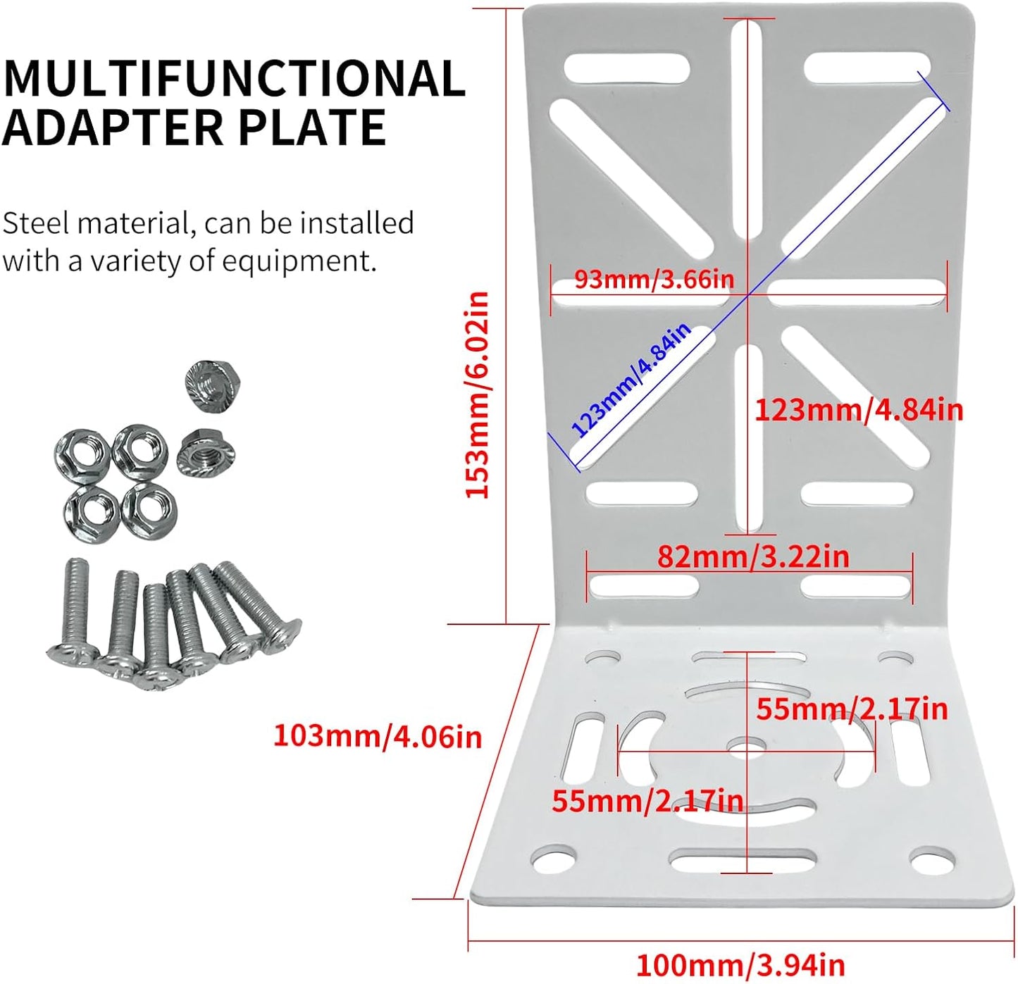 L-Shape Dome Camera Bracket, Wall Ceiling Mount for Security Dome Cameras, Wall Mount (L-DGNP+38-59)