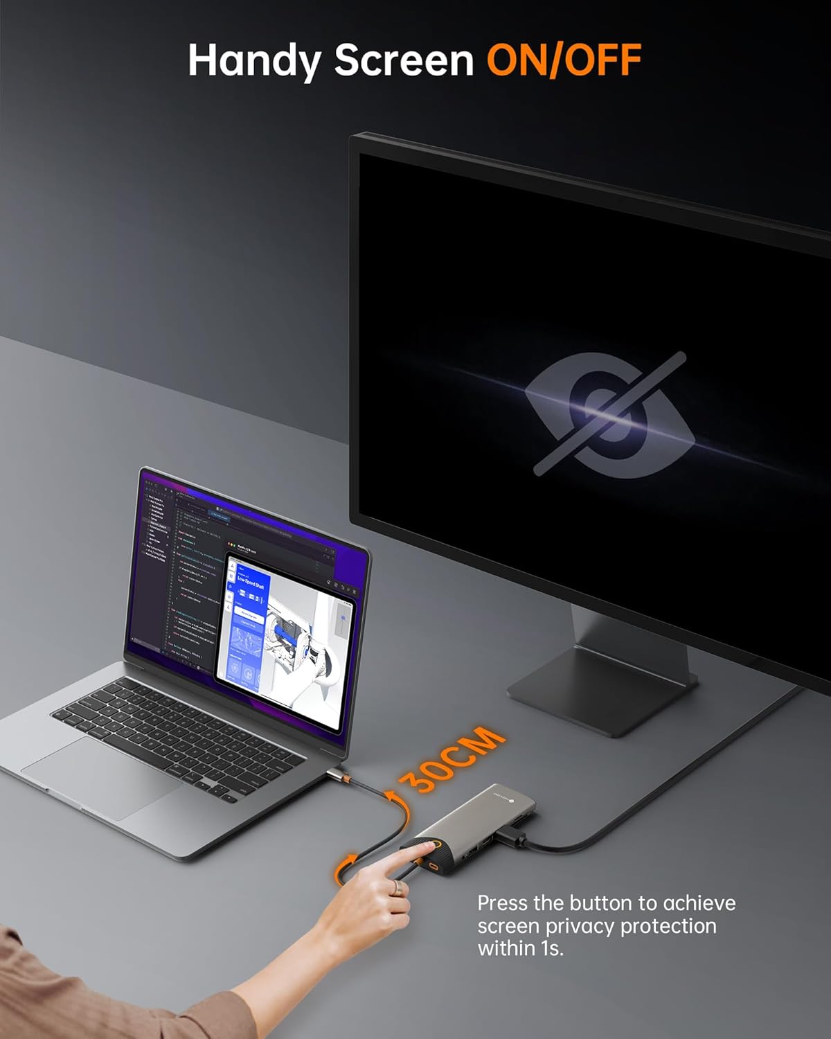 NOVOO USB C Docking Station Dual Monitor, 15 in 1 Laptop Docking Station 3 Monitors with 2 HDMI,VGA,USB C/A Ports, 100W PD, RJ45, SD/TF and Audio, Multiport Adapter for MacBook/Dell/iPhone/HP/Lenovo