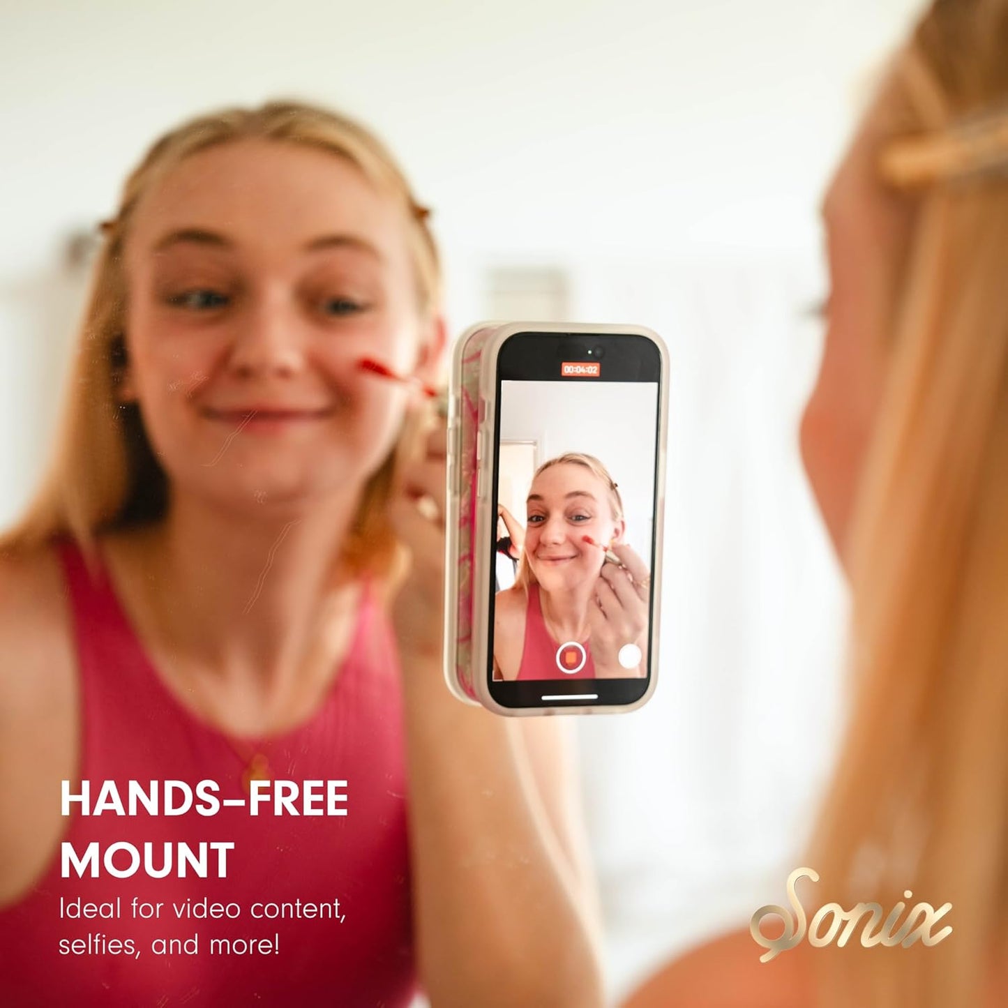 Sonix | Magnetic Silicone Suction Cup Phone Mount for iPhone | Compatible with MagSafe | Light Blue