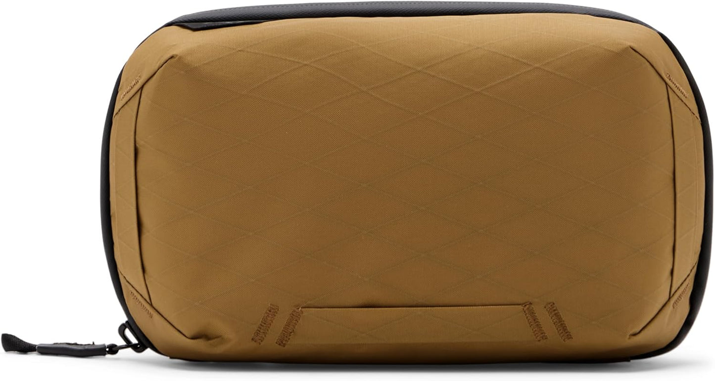 Peak Design Tech Pouch, Coyote, Electronics Organizer for Travel or Everyday Carry, Origami-Style Storage, Cable Pass-Through, Weatherproof, Gear Carry Bag for Men and Women