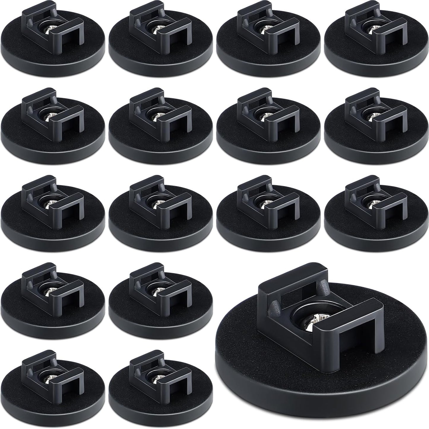 Yookeer Magnetic Zip Tie Mount Base Black Magnetic Cable Clips Wire Holder Multipurpose Cable Ties Management Base Electrical Supplies for Wire