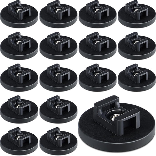Yookeer Magnetic Zip Tie Mount Base Black Magnetic Cable Clips Wire Holder Multipurpose Cable Ties Management Base Electrical Supplies for Wire