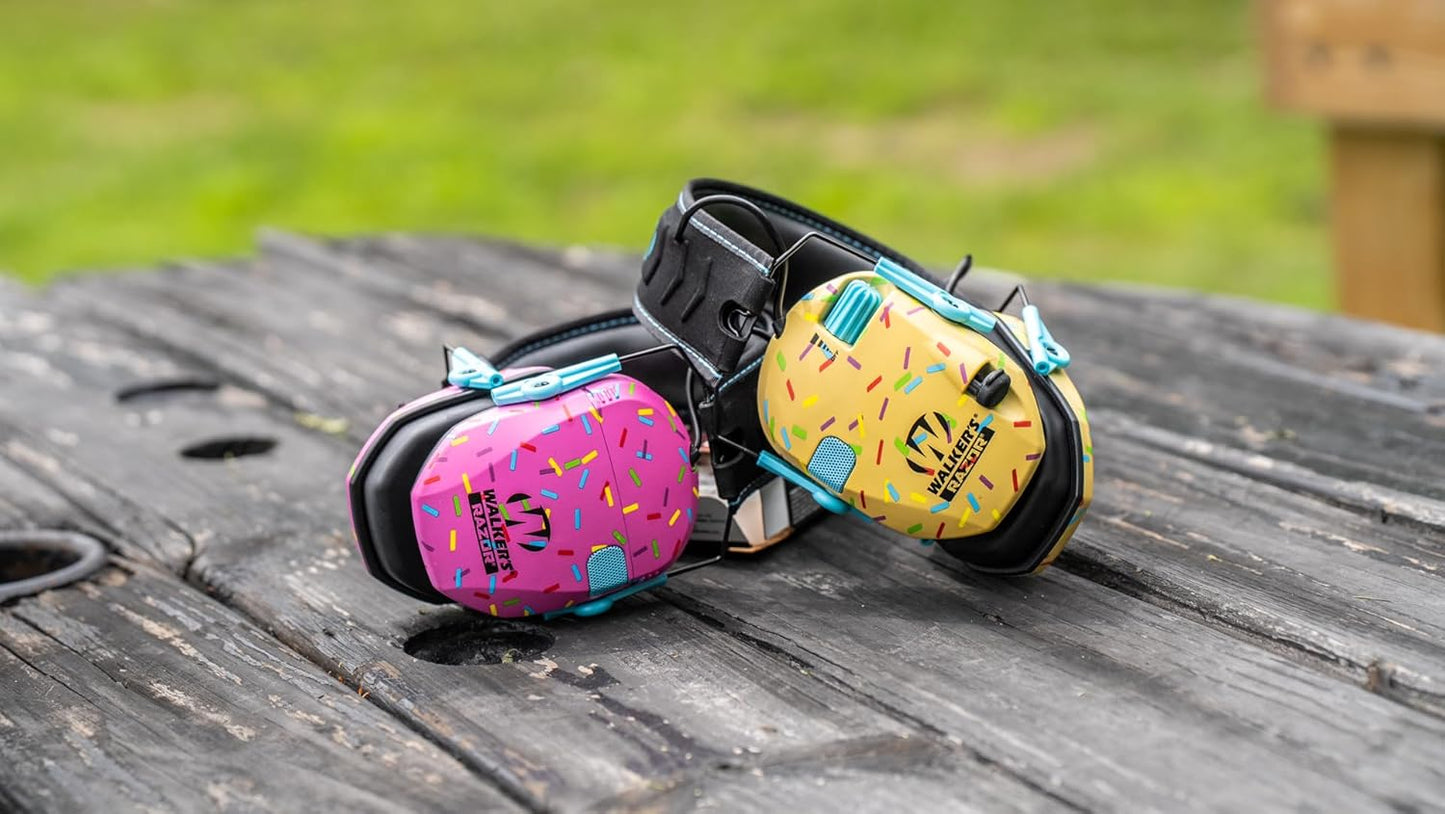 Walker's Razor Slim Ultra Low Profile Compact Design Adjustable Range Shooting Hunting Hearing Protection Electronic Earmuffs