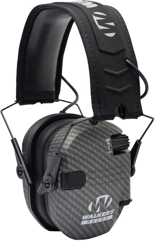 Walker's Razor Slim Ultra Low Profile Compact Design Adjustable Range Shooting Hunting Hearing Protection Electronic Earmuffs