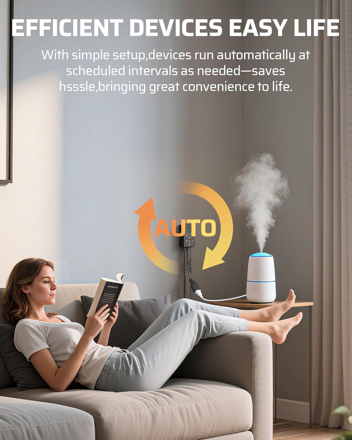 DEWENWILS Repeat Cycle Digital Timer, Interval Timer Outlet, Infinite/Day/Night Cycles, Photocell Light Sensor for Hydroponics Aquaponics Aeroponics, Pump, Fan, Water Heater, Indoor Use,1625W/125V/13A