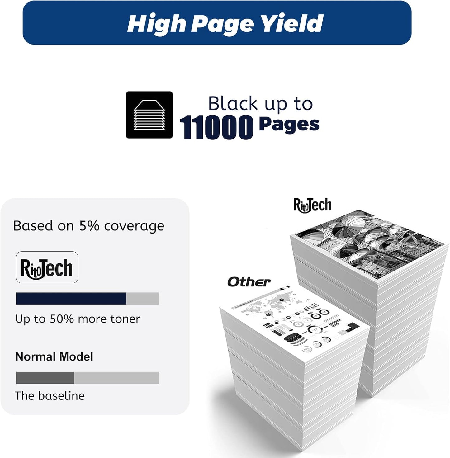 642A Black Toner Cartridge,Compatible for HP 642 A CB400A for HP Color Laserjet CP4005 Series CP4005DN CP4005N Printer, ( 1 Pack ,Up to 7,500 Pages )