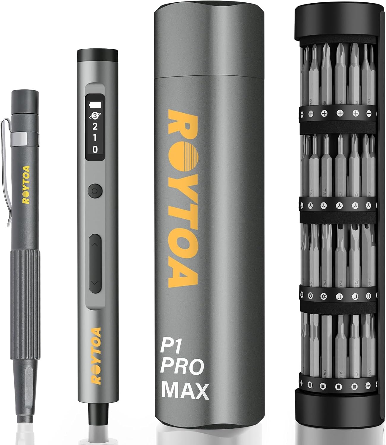 Mini Electric Screwdriver Set 3.7V, Precision Electric Screwdriver Cordless 80-in-1, 4 Torque Settings, 60 S2 Metal Bits, Magnetic Storage, Repair Tool for Electronics Watch Laptop Clocks Cameras