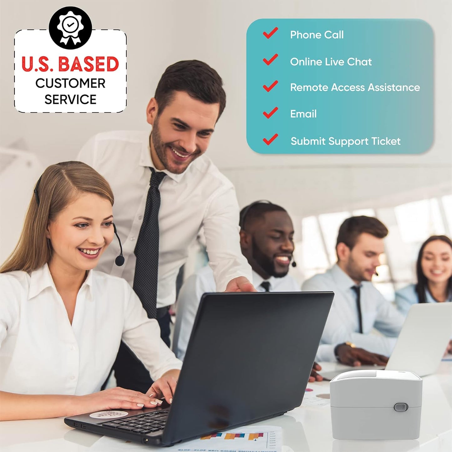 Arkscan 2054K-USB Upgraded 2054A Shipping Label Printer for Windows Mac Chromebook, Support Amazon Ebay Paypal Etsy Shopify ShipStation UPS USPS FedEx, fit Roll & Fanfold 4x6 Direct Thermal