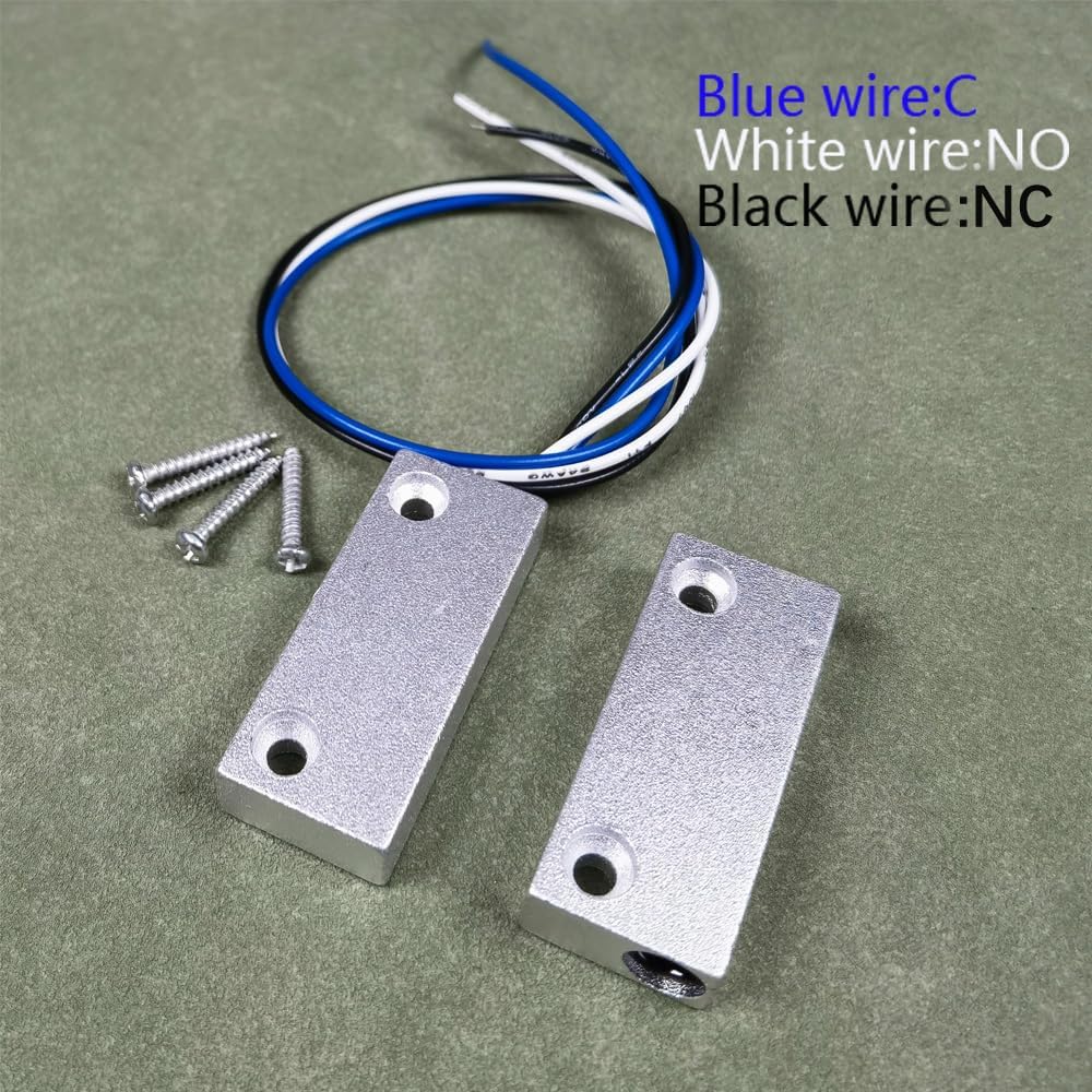 Rolling Door Contact Magnetic Reed Switch Alarm with 3 Wires for N.O./N.C. Applications MC-52