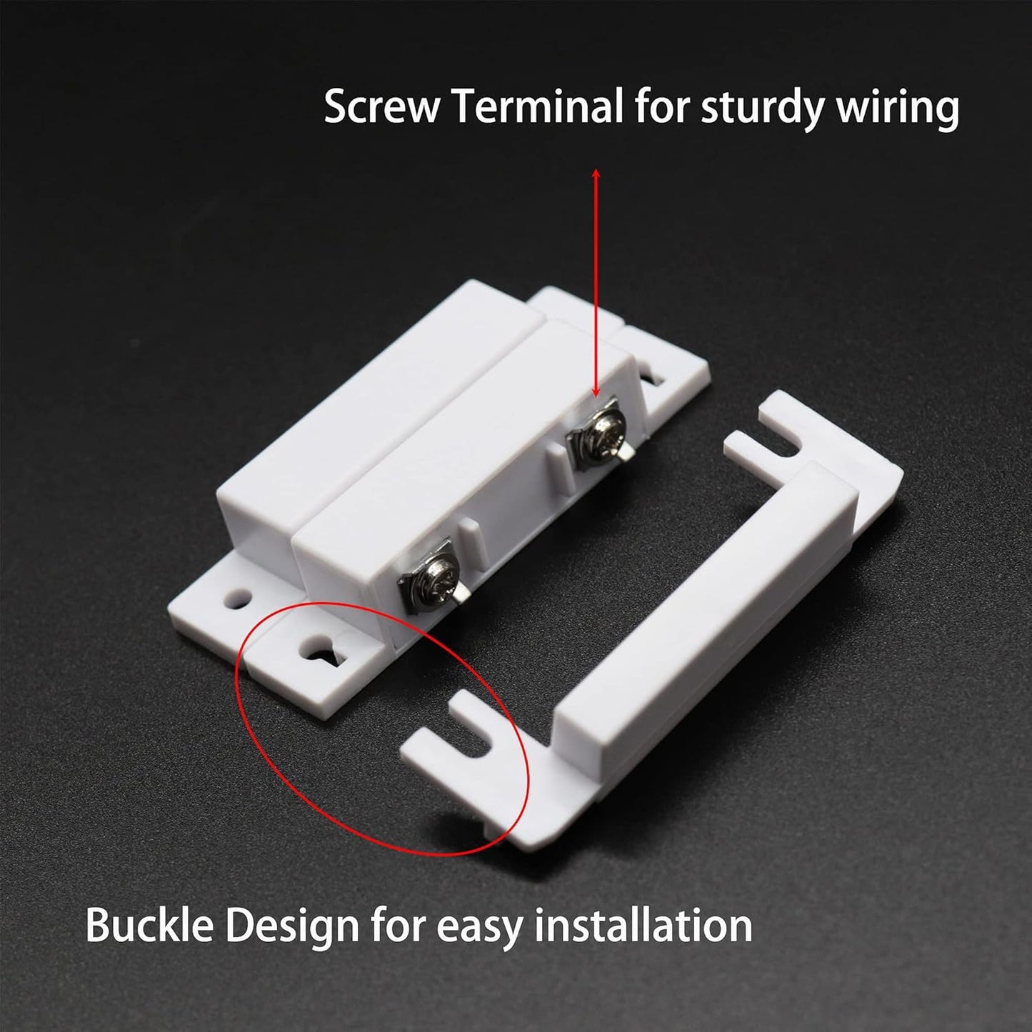 Magnetic Reed Switch NC Surface Mount Wired Door Window Contact Sensor with Cover for Home Security and Burglar Alarm Systems MC-31 5pcs