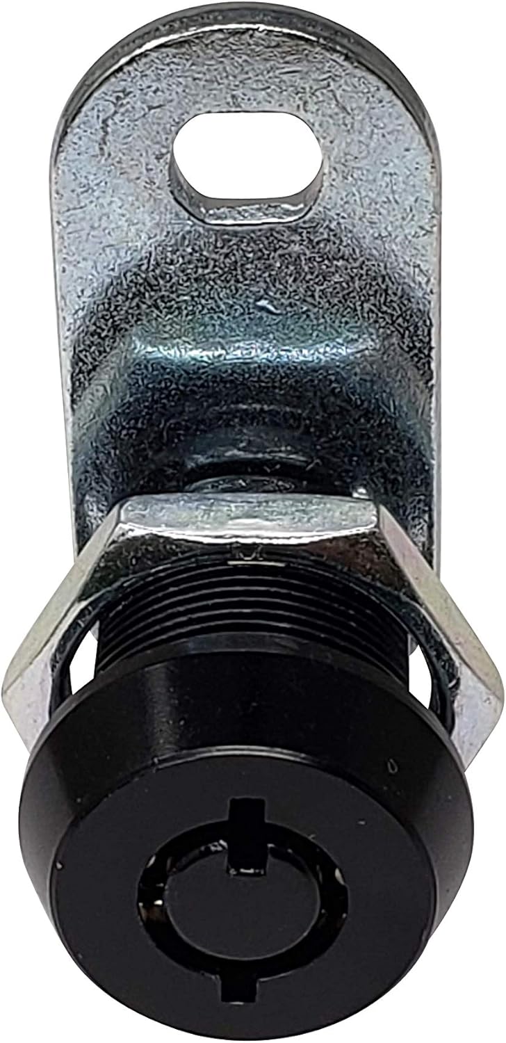 Admiral Locks Tubular Cam Lock, Keyed Alike Removable Key RV Compartment Storage Lock Cabinet Locks (Black Pack of 5, 5/8" 180°)
