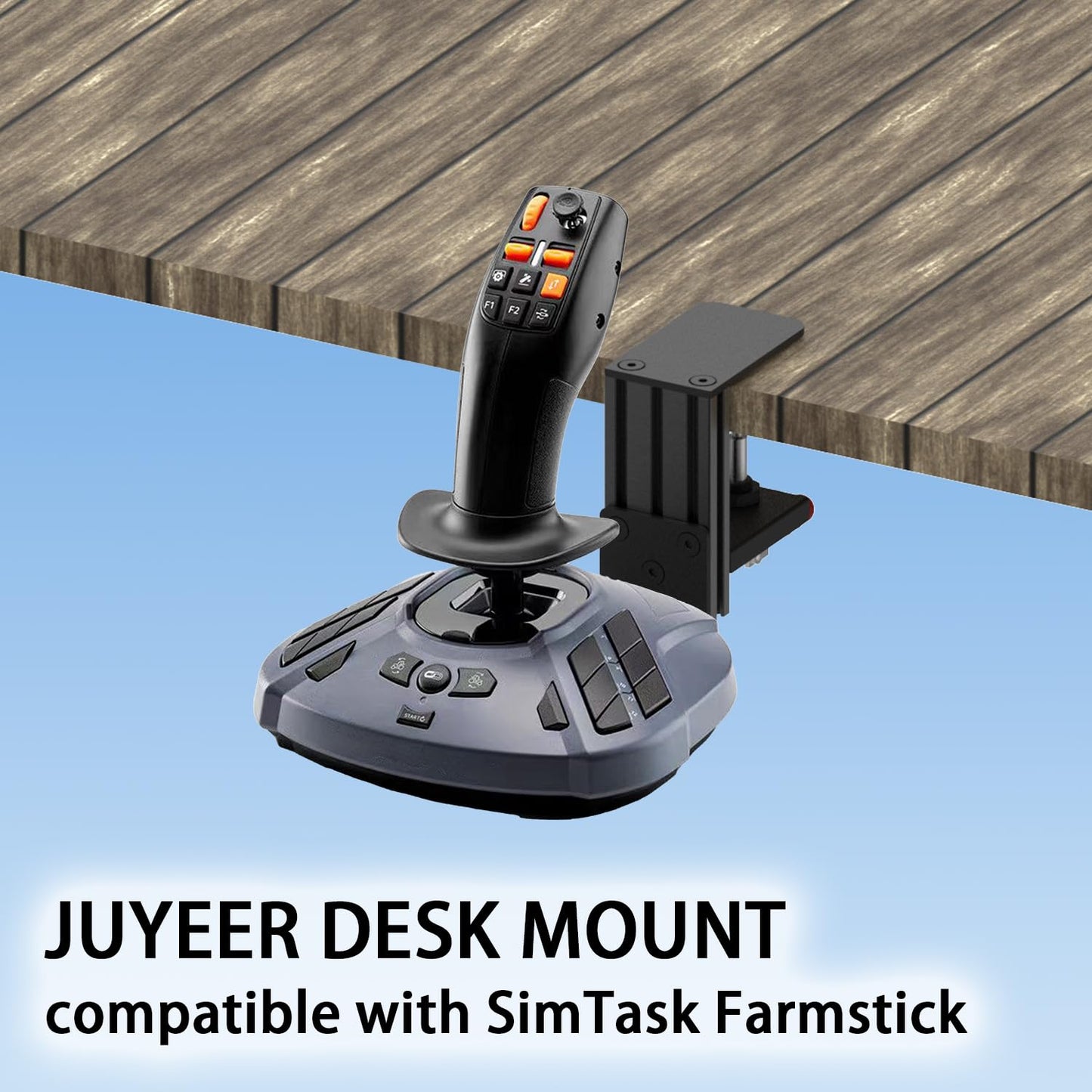 Quick Release Desk Mount: Compatible with WINWING URSA MINOR Space/Airline Joystick, Thrustmaster SimTask FarmStick/T.Flight HOTAS ONE, Compatible with Logitech G Extreme 3D Pro Joystick, Turtle Beach VelocityOne Flightstick